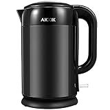 Aicok Electric Kettle The Original Stainless Steel Double Wall Cordless Water Kettle 1.7 Quart, 1500W