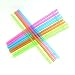 KKMO 12 Piece BPA-Free Clear Reusable Plastic Thick Drinking Straws Mason Jar Straws Mix Assorted Color Hot Pink Blue Orange Green