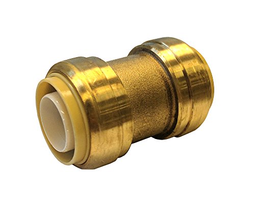 Libra Supply Lead Free 1-1/2 inch Push-Fit Coupling, Push to Connect, (Click in for more size options), 1-1/2'', 1-1/2-inch, Fits copper tubing, CTS, CPVC and PEX