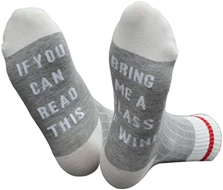 YITU Novelty Cotton Socks - IF You Can Read This PLEASE Bring Me Some Wine Socks