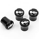 Hummer H2 Black Tire Valve Stem Caps - Made in USA