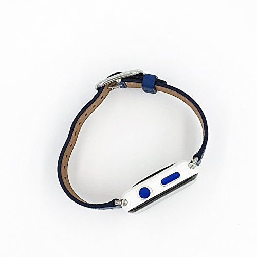 DotCrown Crown dot sticker vinyl cover, set of 8 Blue dots for all Apple Watch plus x2 matching side buttons