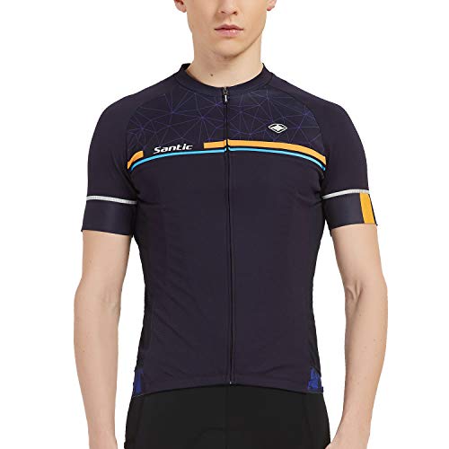 Santic Cycling Jerseys for Mens Cycling Jersey Short Sleeves Cycling Tops Bike Jersey Stretchable with Pockets - Image 4