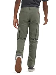 Wrangler Authentics Boys' Cargo Pant, Olive, 6 Slim