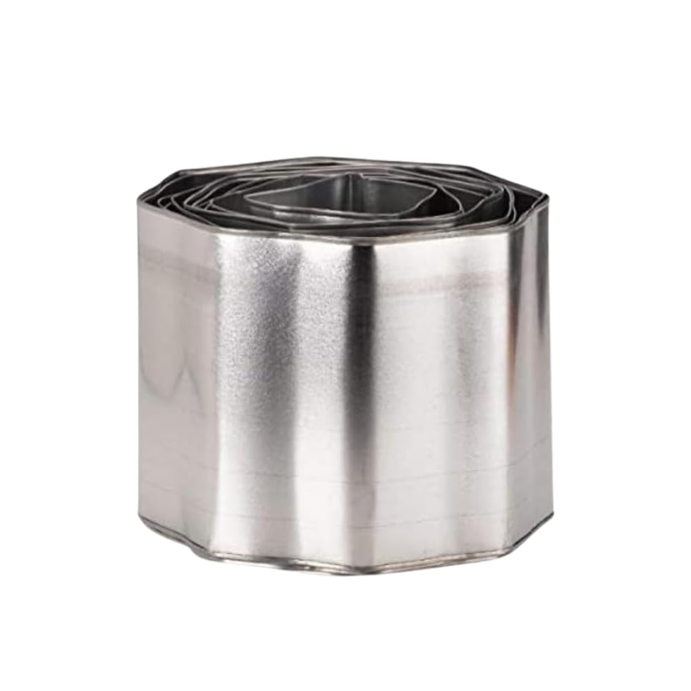 Garden Mile Heavy Duty 3M Metal Garden Border Edging - Waterproof and Rust Proof Decorative Galvanised Steel Lawn Edging Border Garden Fencing - Perfect Separator for Tree, Pond, Garden