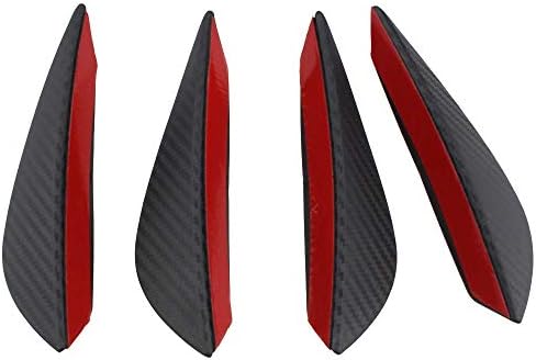 DAYSAIRY 4 Pieces/Set Carbon Fiber Car Trim Front Bumper Splitters Modified Bumper Air Knife Anti-UV Car Accessories