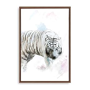 Framed Canvas Home Artwork Decoration Animal Portrait Canvas Wall Art for Living Room, Bedroom - 16x24 inches
