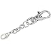 Pack of 10PCS Metal Swivel Eye Lobster Snap Hook Clasp Chain Keychain Accessories Lanyard Jewelry Findings (Silver)