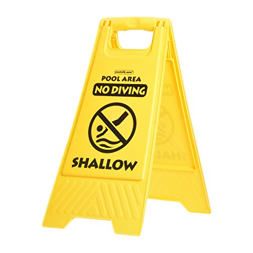 Swimming Pool Caution Warning Safety Floor Sign, 