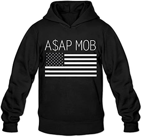DVPHQ Men's Custom AsAP Mob Rocky Logo Hoodies Size S Black
