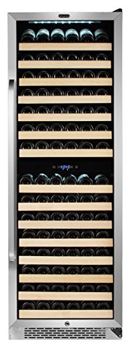 Whynter-BWR-1642DZ-164-Built-in-or-Freestanding-Stainless-Steel-Dual-Zone-Compressor-Large-Capacity-Wine-Refrigerator-Rack-for-Open-Bottles-and-LED-Display-One-Size-Black