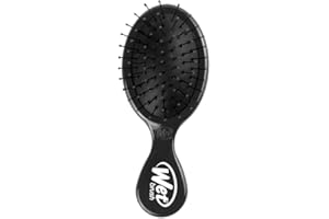 Wet Brush Detangling Brush, Mini Detangler Brush (Black) - Wet & Dry Tangle-Free Hair Brush for Women & Men - No Tangle Soft & Flexible Bristles for Straight, Curly, & Thick Hair