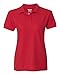 Gildan womens DryBlend 6.3 oz. Double Pique Sport Shirt(G728L)-RED-M