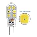 KINDEEP G4 LED Bulb, Bi-Pin Base, 20W Halogen Bulb Equivalent, AC/DC 12 Volt, Warm White 3000K, 10-Pack