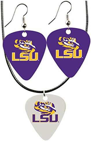 College Guitar CGPW1-LSU Game Day Pick Wear Ear Ring Necklace Pack