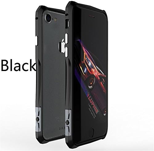 iPhone 7 Case , Lteng New Design Metal Bumper Ultra Slim Aerospace Aluminum Alloy Metal Frame Shockproof Protective Case Without Screw For iPhone 7 (SJ black)