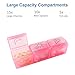 7 Day Pill Organizer 3 Times a Day, Travel Portable Daily Pill Box Case for Vitamin Fish Oil Cod Liver Oil Capsules Supplements Compartments Large Container Holder (Rainbow)