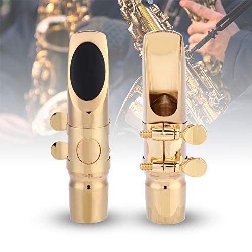 image for Dilwe Sax Mouthpiece, EB Alto Sax Saxophone 6C Mouthpiece with Cap Pad