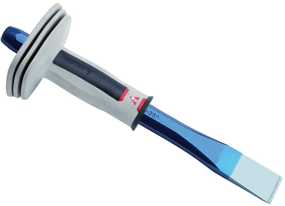 Bellota 5825-14x250 CP Chisel with Octagonal Body and Guard - 14 x 250 mm Chrome-Vanadium Finish