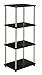 Convenience Concepts Designs2Go 4-Tier Bookshelf/Media Tower, Black