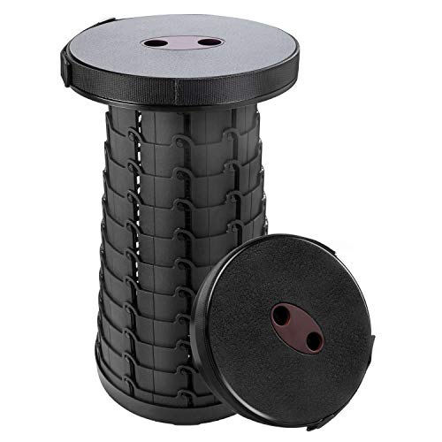 Uppye Retractable Stool – Portable Telescoping Seat Folding Chair Lightweight Collapsable Stool Max Load 280lbs for Outdoor Camping Fishing Indoors Kitchen Bedroom