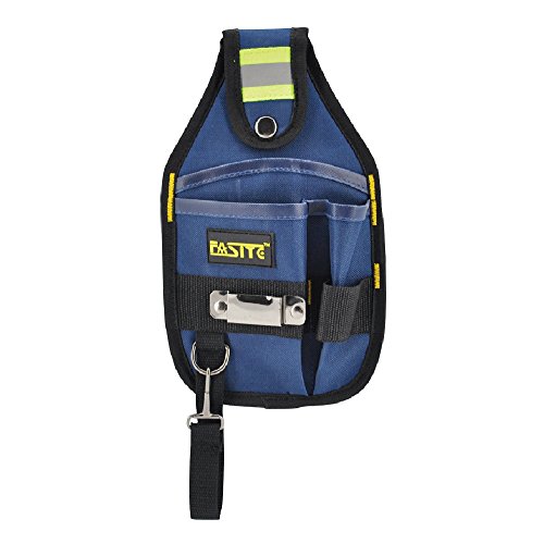 FASITE PTN014FS 3-POCKET Small Electrical Maintenance Tool Pouch Technician's Pouch Mini Work Organizer Waist Bag, Blue