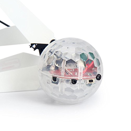 Leegor RC Toy Epoch Air RC Flying Ball, RC Drone Helicopter Ball Built-in Shining LED Lighting for Kids Teenagers Colorful Flyings for Kids Toy Christmas Gift (Clear)