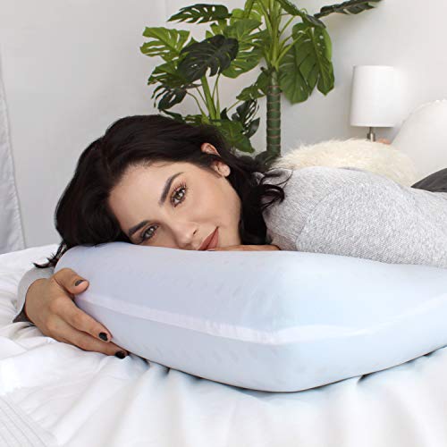 PharMeDoc Blue Cooling Memory Foam Pillow Ventilated HolePunch Memory