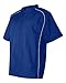 Rawlings Adult Quarter-Zip Short Sleeve Dobby Jacket With Piping (Royal) (2X)