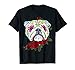 Boston Terrier in Red - Day of the Dead Sugar Skull Dog Tee