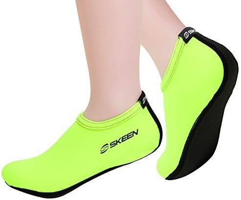 Skeen Ultra Lightweight Water Shoes Aqua Socks (2. S (US Kids: 13.5~2), Neon Green)