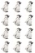 Wildlife Tree (12 Pack) Baby Penguin Mini 4 Inch Small Stuffed Animals Bulk Toys