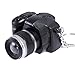 Inverlee Multi-Function Lovely Mini LED Camera Key Chain Pendants Rings Chain Cartoon Women Car Bag Key Ring (Black)