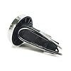 Pactrade-Marine-Black-Rubber-Cap-2-Prong-Stern-Light-Pole-Base-Silver-Top-Socket-Plug-In Pactrade-Marine-Black-Rubber-Cap-2-Prong-Stern-Light-Pole-Base-Silver-Top-Socket-Plug-In