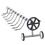 F2C Up to 21FT Stainless Steel In-Ground Swimming Pool Solar Cover Reel Set