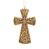 Dicksons Nativity Flare Cross Dappled Gold 2 x 3.75