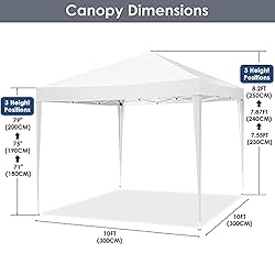 COBIZI Pop Up Canopy Tent Party Tents for Parties