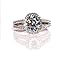 2.00 carat VVS1 NSCD Round Diamond Enagagement Ring in 18k Gold over silver OR 10k Solid Gold