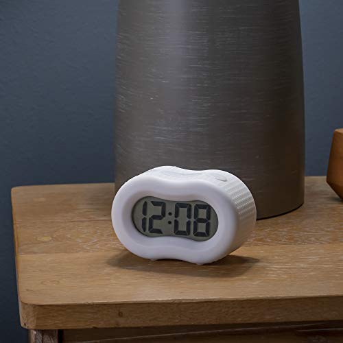 Timelink Smartlight White Digital Rubber Outer Shell Alarm Clock for