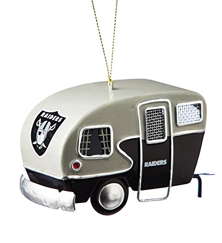 Metal Oakland Raiders Camper Ornament