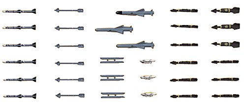 HASEGAWA 35010 1/72 JASDF Aircraft Weapons 1 Missiles & Launcher