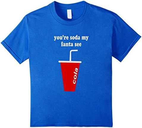 unisex-child Soda Drink Shirt Soda My Fanta See Pop Fizzy Club Soft Drink 10 Royal Blue