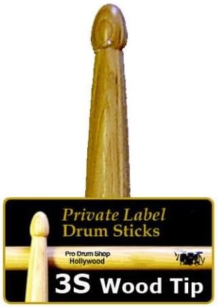 Pro Drum Shop Private Label Sticks - Model: 3S - Wood Tip