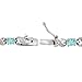 Silver Tone 3ct TGW Created Blue Opal & Diamond Accent Infinity Bracelet