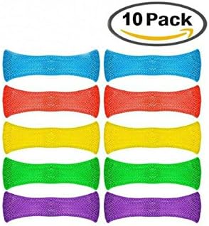 FIDGET TOY (10Pack,5 Colors) Increase Focus, Relieves Stress and Anxiety for Children and Adults. Reduce stress EXTRA STRONG Sensory Soothing Mesh Marble Fidget Toy,Helps with ADHD ADD OCD Autism