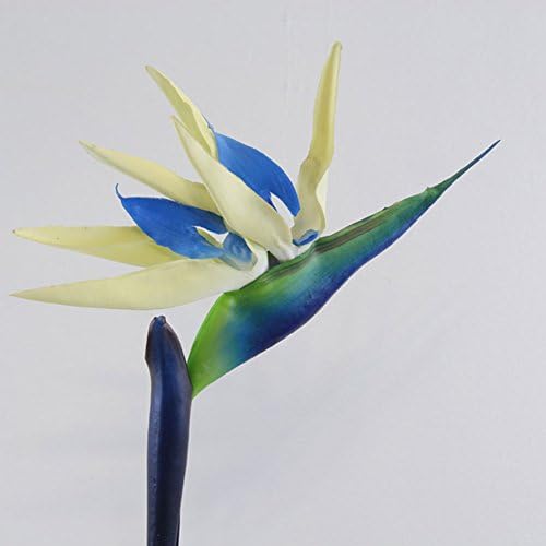 Gsdviyh36 Artificial Flower Bird of Paradise Fake Plant Silk Strelitzia Reginae Home Decor, Fake Flowers Artificial Greenery for Home Garden Party Wedding Decoration White