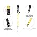 KevenAnna Trekking Poles, Adjustable Retractable Anti-Shock Durable Aluminum Hiking Poles for Outdoor Hiking Walking Trekking Climbing Stick, 1 Piece (yellow)