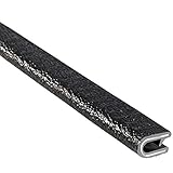Trim-Lok Edge Trim - Fits 1/8" Edge, 9/16" Leg Length, 25' Length, Black, Pebble Texture - Flexible PVC Edge Protector for Sharp/Rough Surfaces, Easy to Install