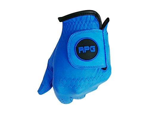 RPG COLORED GOLF GLOVES 100% CABRETTA LEATHER-MENS LH (Blue, Medium)