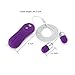 MOJOY Multi 16 Frequency Double Mini Bullet Love Eggs Vibrator/Vibes, Wired Female Masturbator Sex Toys for Women, Purple